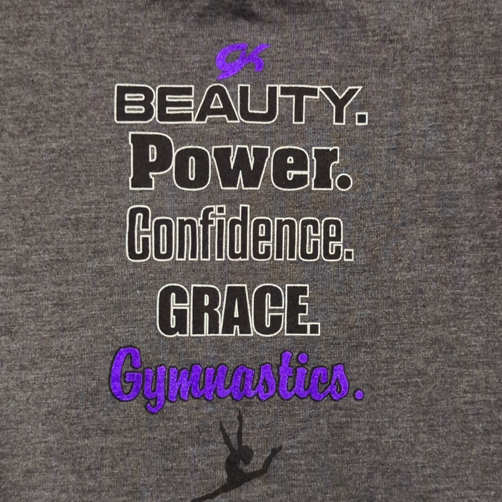 New GK Gymnastics Motivational Loose Flowy Tank - Heather Gray & Soft! - Picture 2 of 4
